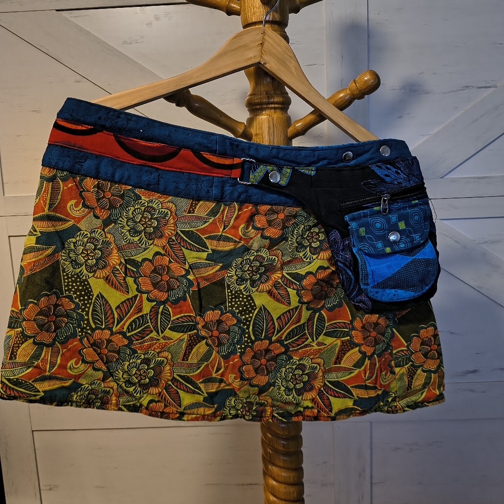 Reversible Colorful Skirt! So Cute! Very Cool Piece!